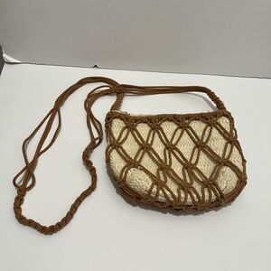 Universal Thread Woven Rattan Knotted Macrame Rope Crossbody Bag Purse Boho